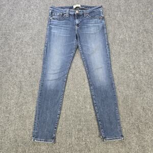 Big Star Alex Skinny Jeans Womens 31x29 Blue Stretch Low Rise Distressed